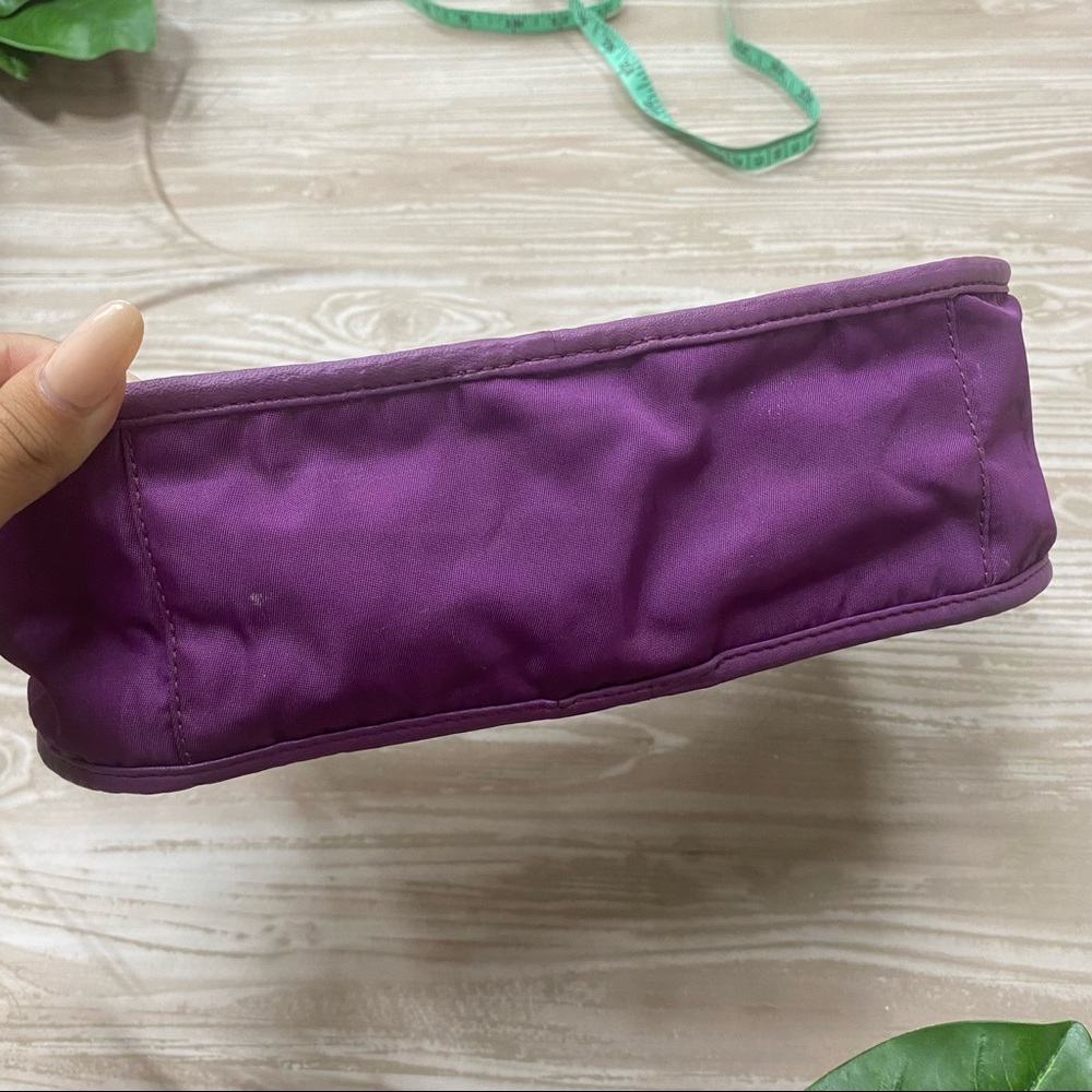 100% Authentic Prada purple nylon baguette mini bag purse designer luxury - Picture 12 of 16